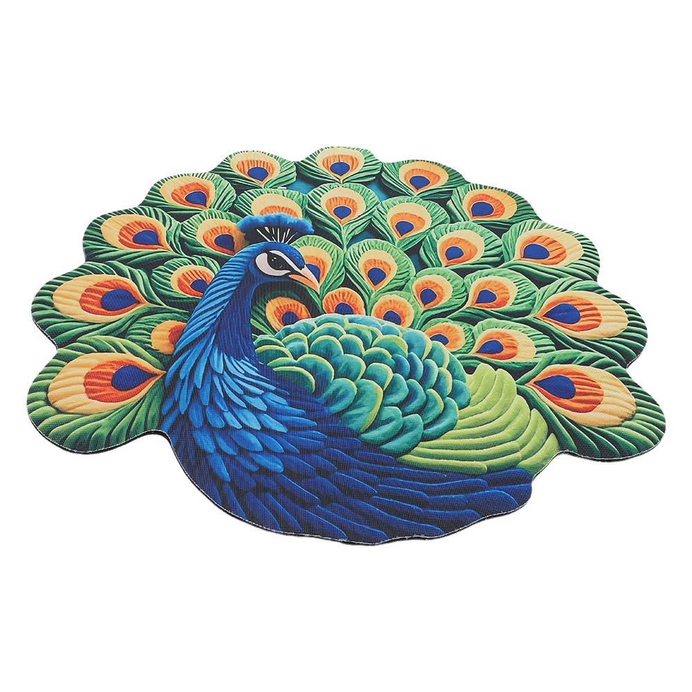 Special-shaped Peacock Mat Non-slip Bathroom Floor Mat  for Living Room Tea Table Bedside