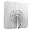Transparent Traceless Adhesive Hooks - Stainless Steel, Nail-Free, for Bathroom & Behind-Door Use
