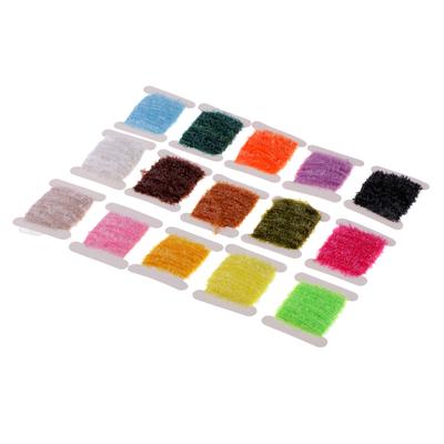 15 Culori Carduri de gheață Materiale pentru legarea muștelor Tinsel Cactus Chenille Corp de cristal