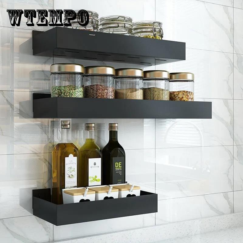 Kitchen Rack Hanging Wall Household Seasoning Storage Housing Bathroom Toiletries Finishing Storage Rack