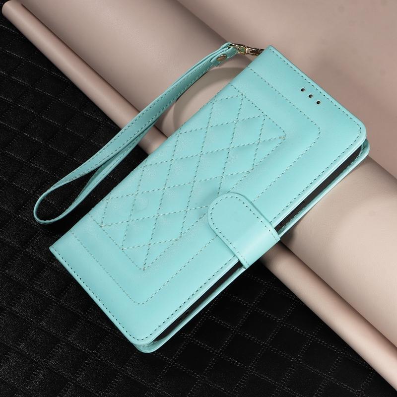Diamond Check Flip Case on For Samsung Galaxy A51 A50 A52 A71 A20 A21S A30 A10 A31 A70 A72 A20S A20E Capa Magnetic Leather Cover