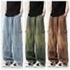 Y2k Cityboy Baggy Cargo Jeans Trousers Men Casual Wide Leg Jogging Pants Oversize Vintage Straight Loose Work Pants Soft Comfort
