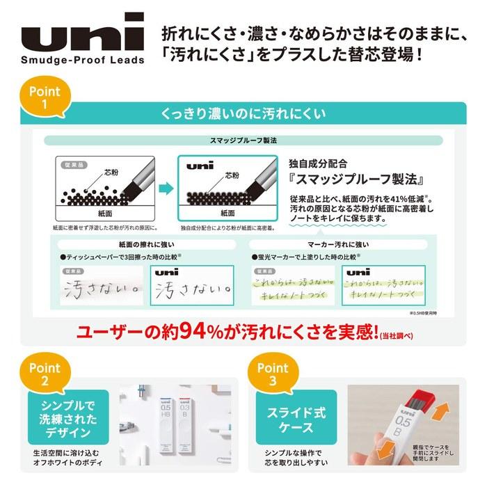 Mitsubishi Pencil Uni Sharpening Pencil Lead 0.9 HB 10-count White 0.9mm