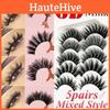 Pairs Multipack 5 Mink Hair False Eyelashes Wispy Fluffy Long Natural Eye Lashes