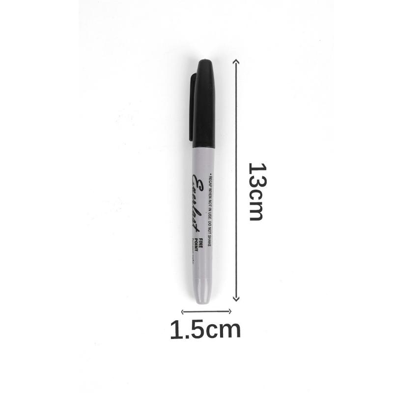 9. Superior Permanent Black Marker with Fine Tip, Ideal for Drawing, Outlining - Quick Dry and Waterproof