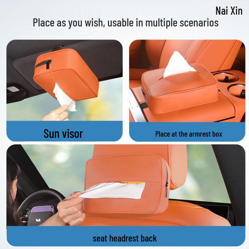 Original Color Tissue Box for Ideal L7/L8/L9 Headrest - Car Tissue Dispenser