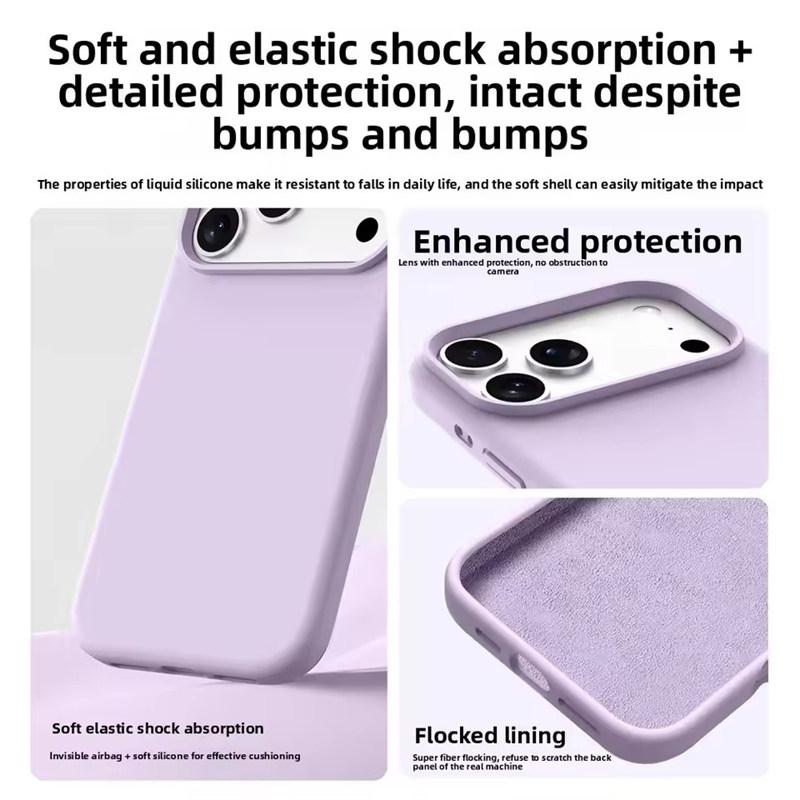 Liquid Silicone Magnetic for MagSafe Phone Case for IPhone 17 16 Pro Max 17 Ari 15 14 13 Solid Color Skin Protection Soft Back Cover
