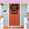 Festive Halloween Pumpkin Wreath Beautifully Crafted With Colorful Decorative Balls