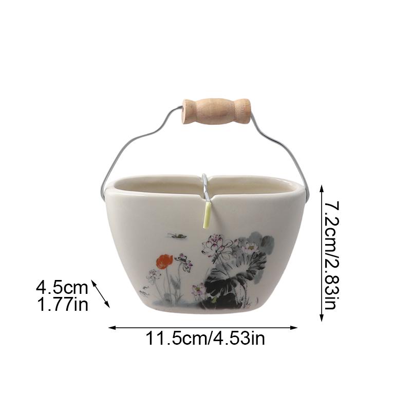 1PC Wisteria Lotus Ceramic Incense Burner Ceramic Sandalwood Incense Burner Coil Incense Dish S/L