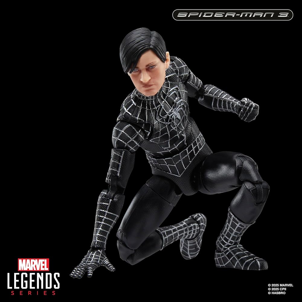 Hasbro Marvel Legends Serie "Spider-Man 3" Sammler-Actionfigur 15cm mit Spider-Man Symbiote Zubehör (G0589) Authentisch