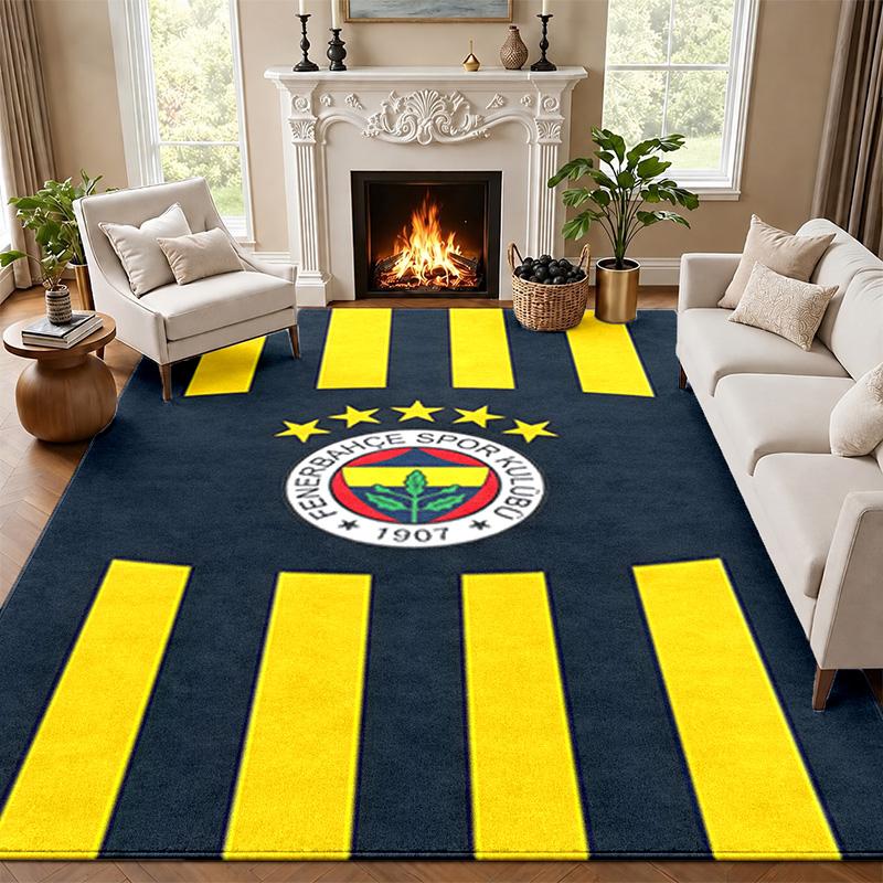 Fenerbahce Carpet Door Mat for Living Room or Bedroom Protective Mat Under Chair Office Decoration Christmas Gift Birthday Present