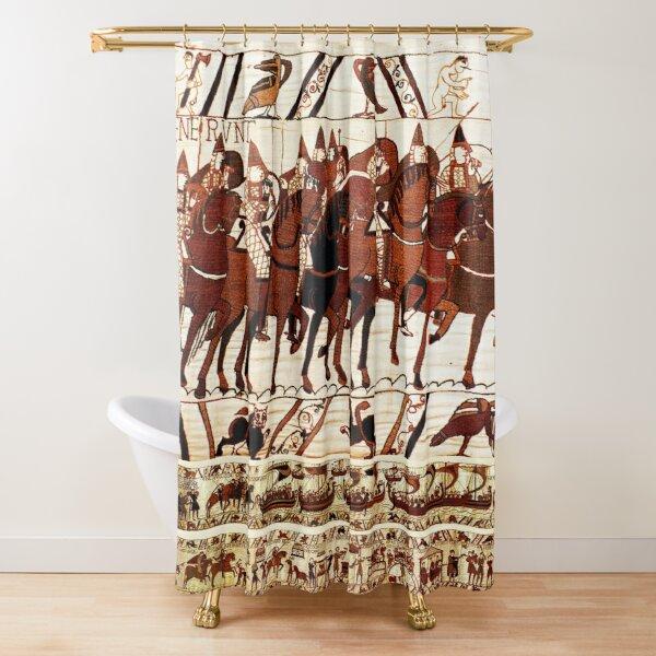 Medieval Deer Hunting Scene Shower Curtain Ladies and Dogs Antique Shower Curtain Animals Retro Vintage Bathroom Curtains Set