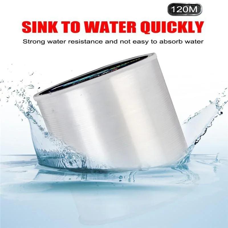 FLYSAND 120m Invisible Fishing Line - Fluorocarbon Coating, 0.20mm-0.60mm, 7.15LB-45LB Super Strong Spotted Line