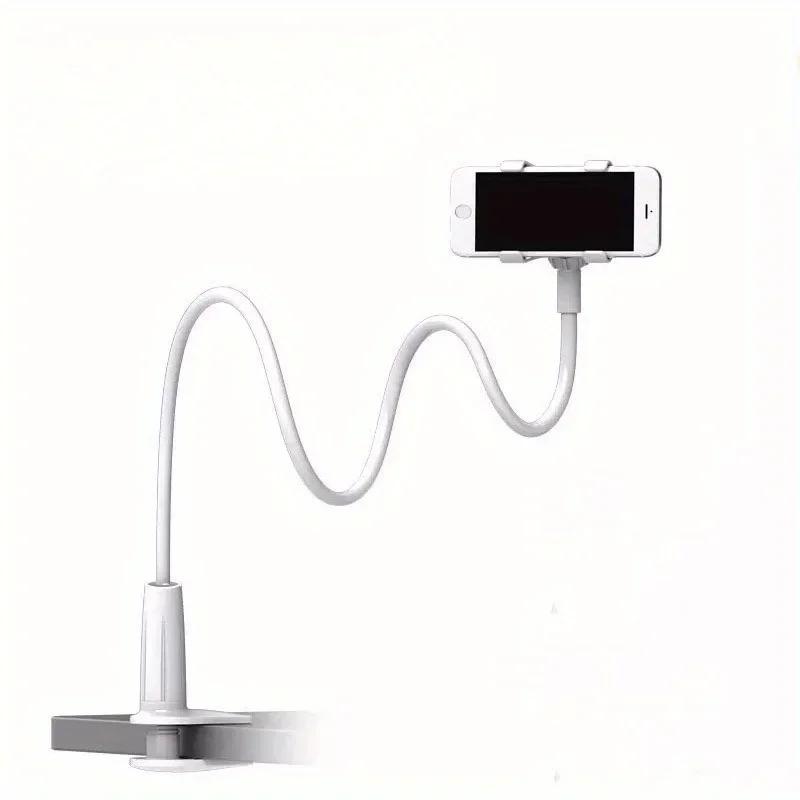 Lazy Bedside Flexible DesktopMobile Phone Clamp Long Arm Bracket Gooseneck Lazy Person with Handle Overhead Live Phone Holder