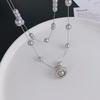 Women's Gray Imitation Pearl Spaceship Pendant Multi-Layer Clavicle Necklace - Trendy High-End Design