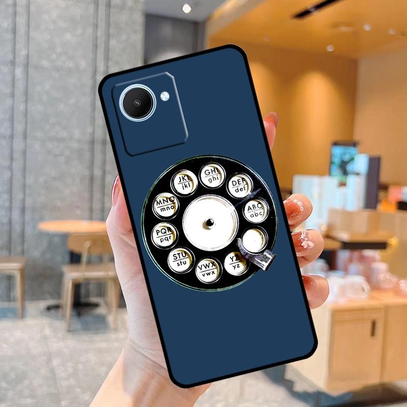 Retro Telefon Wählscheibe Fall Für Realme C55 C33 C31 C35 C30 C11 C15 C25s C21Y GT Neo 5 3T 2T 8 9 10 11 Pro Plus