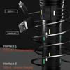 Powerful USB Rechargeable LED Flashlight Tactical Zoom Torch with Power Display Strong Light 100W Camping Emergency Lantern