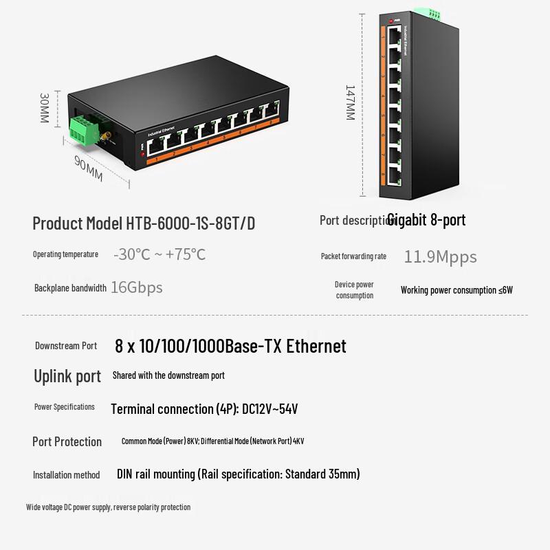 NetLINK Ethernet-switch til industriel brug