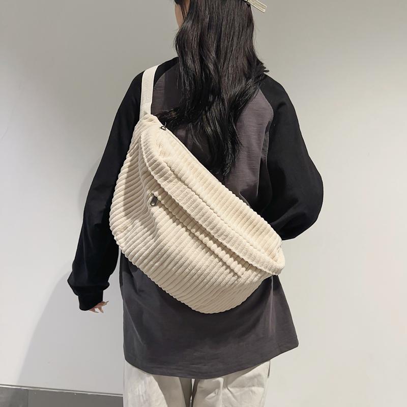 Fashi Bauchtasche Cord Damen Gürteltasche Phe Handtaschen Street Casual Brusttasche Große Kapazität Unisex Schulter Crossbody Taschen