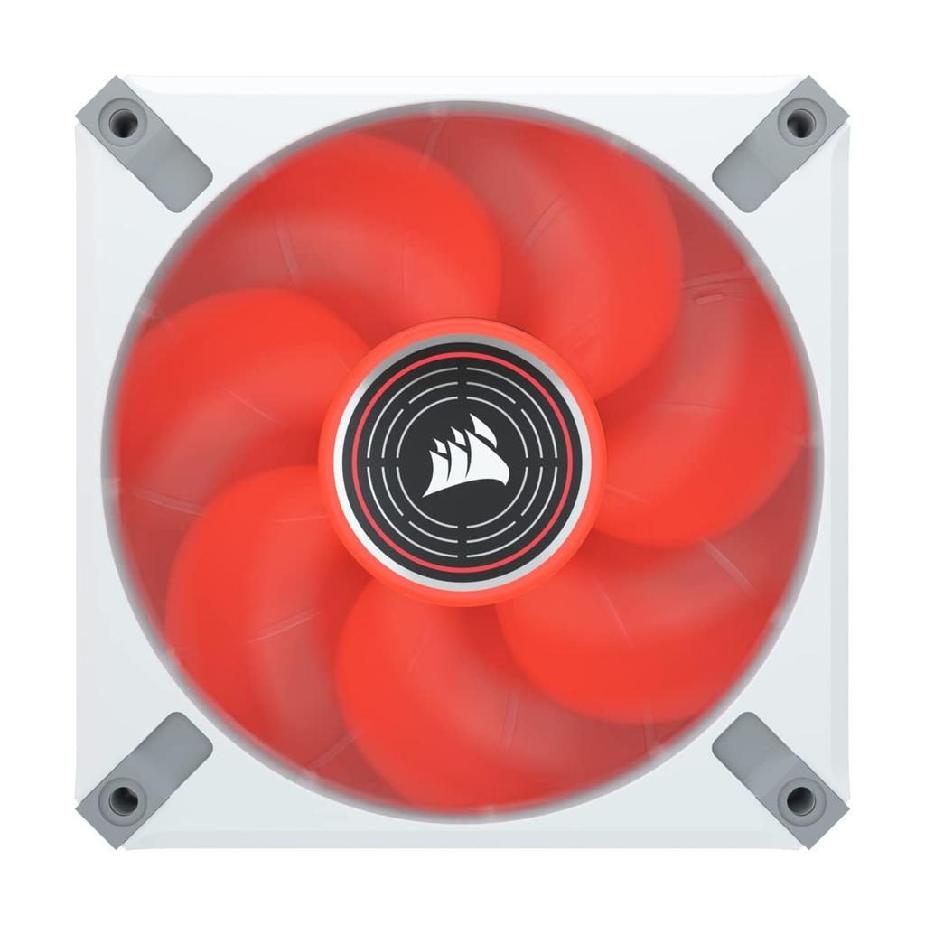 CORSAIR ML120 LED White 120mm Magnetic Levitation Red LED Fan with Single Pack ELITE, Frame, AirGuide, CO-9050126-WW