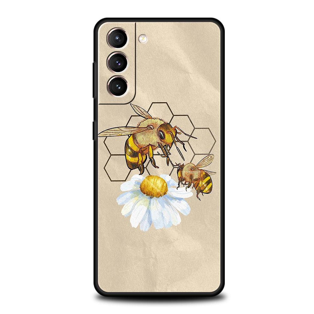 Bee Honey Phone Case For Samsung Galaxy S25 Edge S24 S23 S22 Ultra S20 S21 FE 5G S10 S9 Plus S10E Soft Cover