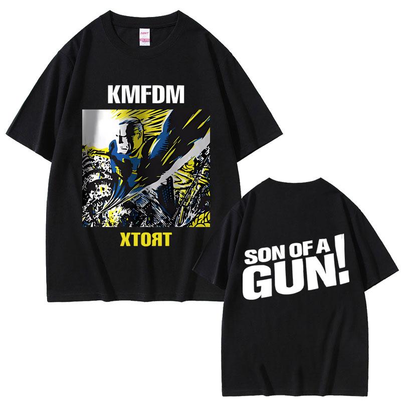 

2025 літо Рок-гурт KMFDM XTORT Двостороння друкована футболка Чоловіча мода Чиста бавовна Ретро Готичний Вуличний Повсякденний Вільний Футболка 4XL