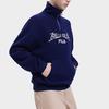 FILA American Vintage Sweatshirt Autumn Letter Print Loose Polo Neck Pullover Unisex sweatshirt Deep-Sea-Blue F11U339201FNV