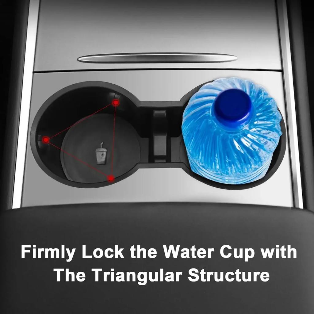 For 2025-2025 Tesla Console Cup Holder Insert-Upgrade Tesla Model 3/Y Accessories Anti-Slip Silicone Center Consoles Cup Holder
