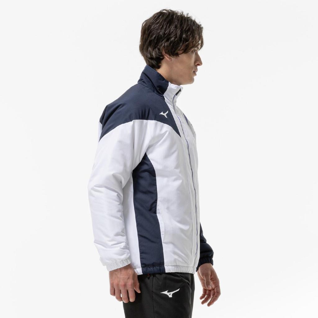 Mizuno Breath Thermo Training Size S N-XT Jacket, Heat-Generating Material, Water-Repellent, 32JEC750, Unisex, White,