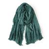Fashion Crinkle Cotton Linen Scarf For Men Women Soft Warm Pashmina Short Tassel Scarves Male Accessories Bufandas Shawls