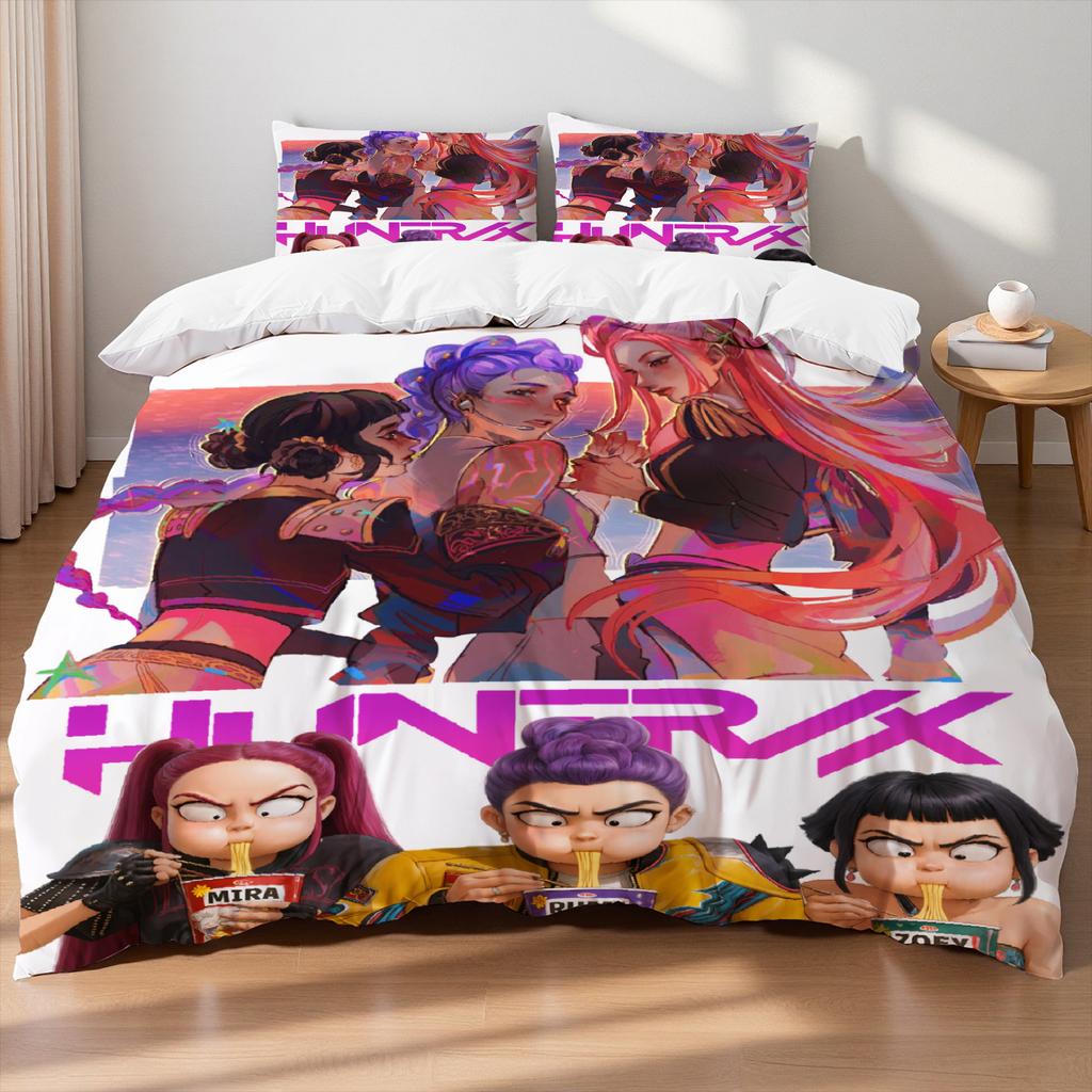 Rumi Lovci Démonů K-pop Dívky Kluci Skupina Tištěný Bez výplně Povlak na Peřinu Více Velikostí Ložnice Kolej Dovolená Dekorace Lůžkovin