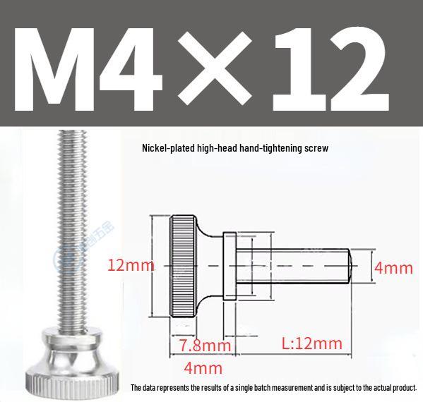 GB834 High Head Knurled Hand-Tightening Screw with Large Toothed Round Head
