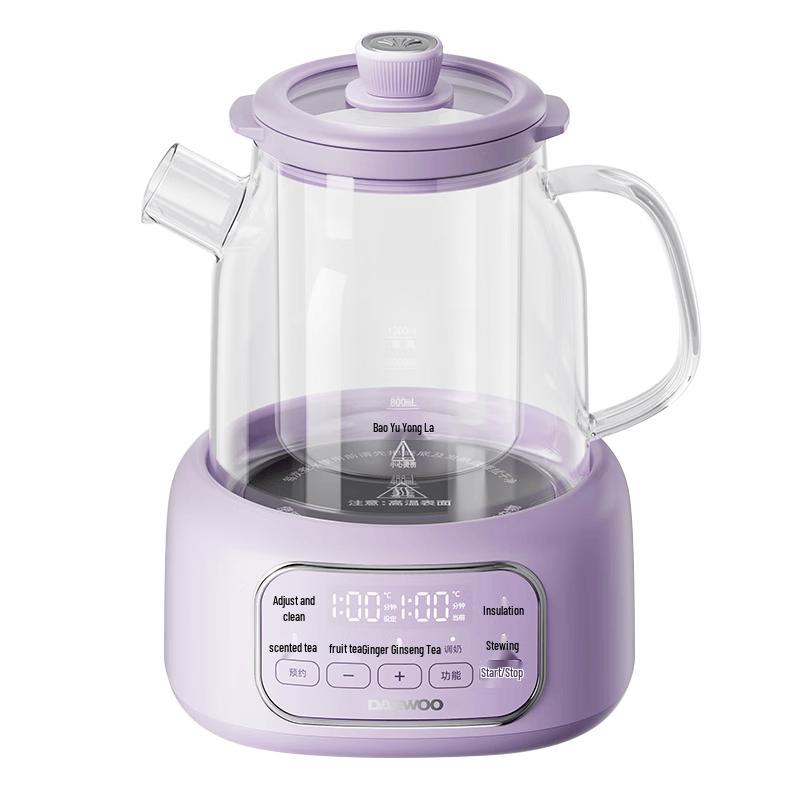 DAEWOO Multifunction Glass Health & Tea Kettle CN plug (adapter included)