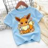 Children's Pure Cotton T-shirt with Pokémon Jigglypuff Design, Suitable for Summer 2026, Loose-fitting Top for Girls, Y2K Style.