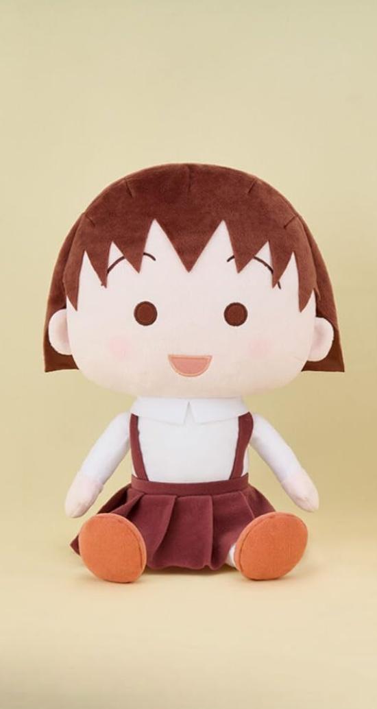 

Chibi Maruko-chan Sepia Color Plush Toy XL Red Version Official