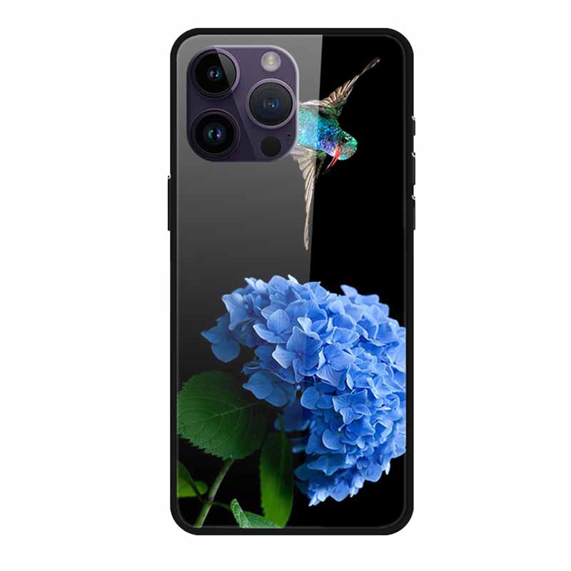 Tempered Glass Case For iphone 15 Pro Max Case Hard Glass Back Cover Soft TPU Bumper For iphone 16 Pro Max Phone Case 16Pro Max