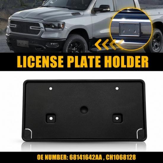 Front Bumper Plate License Holder Frame Mounting Bracket for Dodge Ram