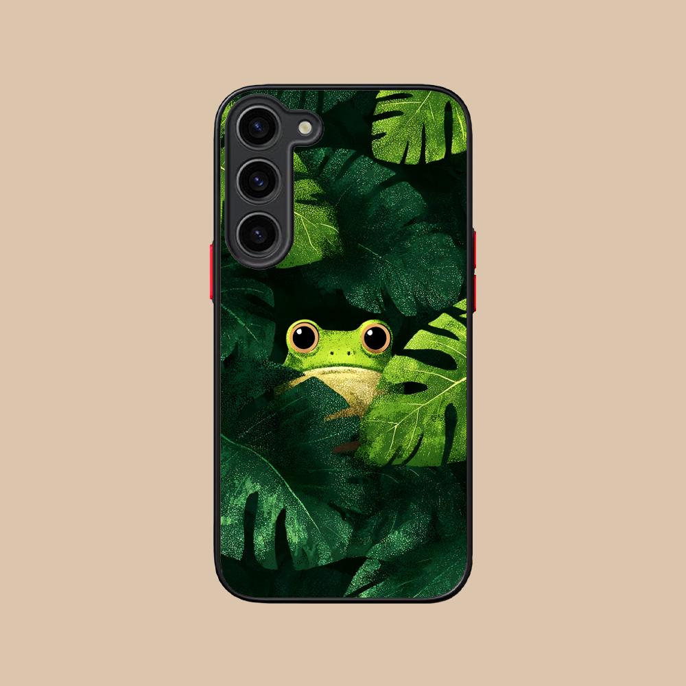

Kawaii Frog Phone Case for Samsung Galaxy S26 S25 S24 S23 S22 S21 Plus FE Ultra Skin Feel Shockproof Cover Galaxy S23