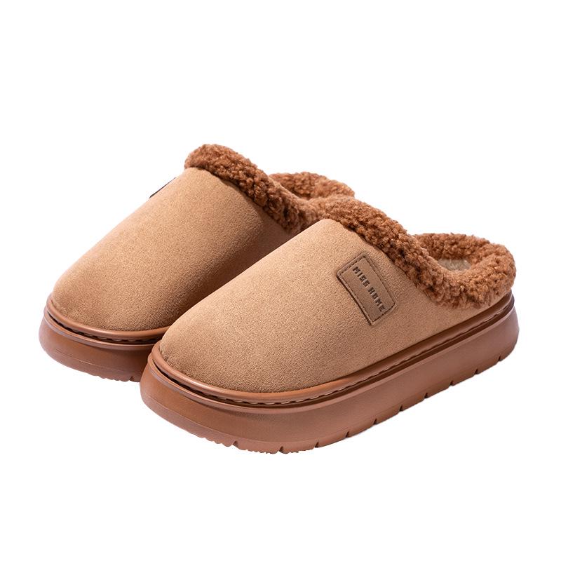 Cotton Slippers for Women - Warm Autumn/Winter Non-slip Indoor/Outdoor Plush Shoes