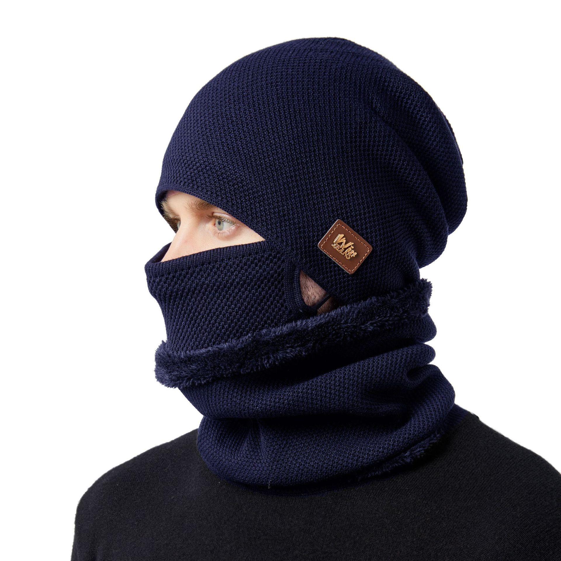 Парная вязаная шапка — фото 5