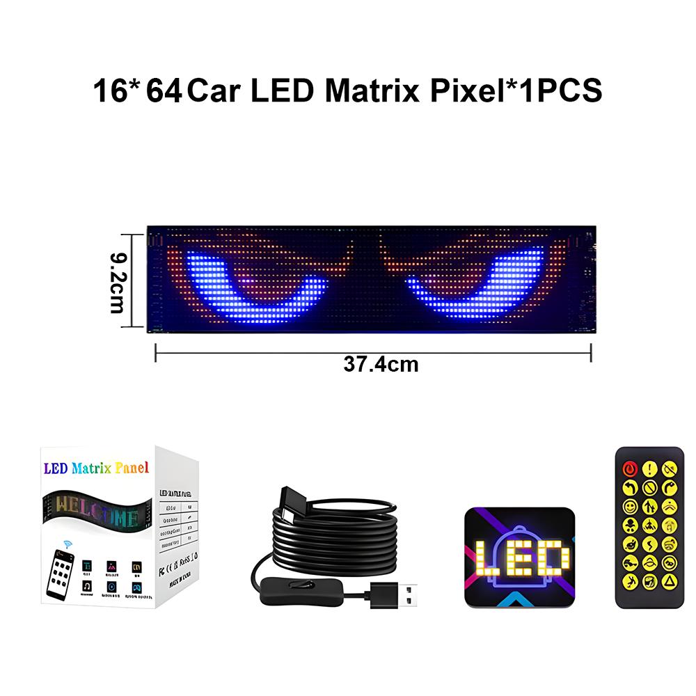 Car Devil Eye LED Car Ambient Light Sign Pixel Panel Light Flexible LED Display Ar Led Matrix Panel DIY Programmable Scrolling