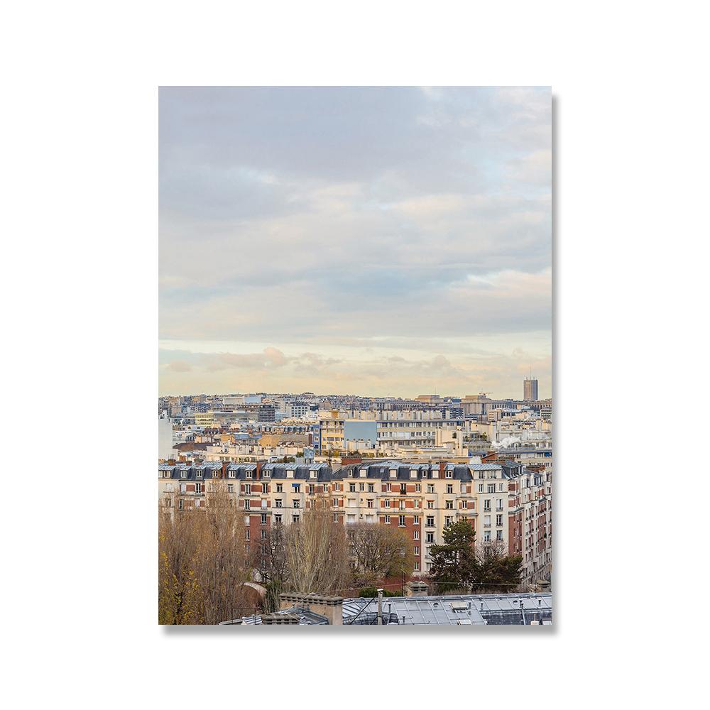 Paris Panorama Landscape Canvas Painting Eiffel Tower Posters and Prints Modern Wall Art Picture for Living Room Home Decor