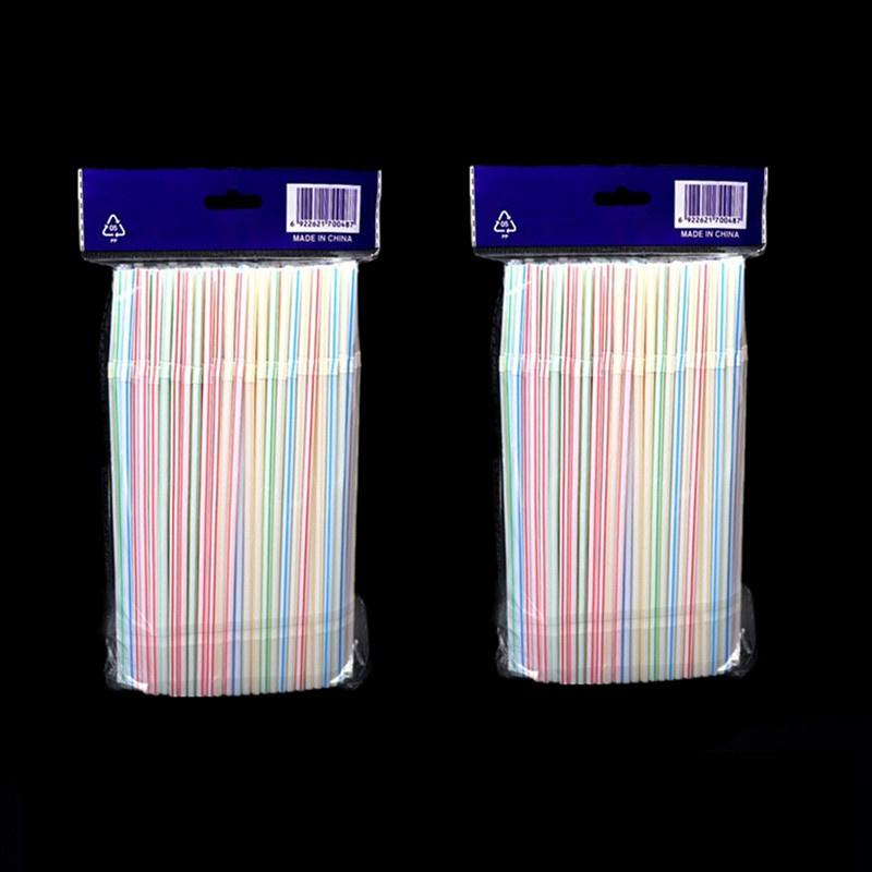 

100/200/300 шт. одноразовые пластиковые трубочки с локтями для кухонных принадлежностей, баров, вечеринок, мероприятий, похожих на принадлежности, полосатые гибкие коктейльные питьевые трубочки 200pcs