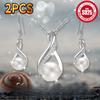 Luxurious and Elegant S925 Sterling Silver Freshwater Pearl Earring and Necklace Set for Women, an Excellent Choice for Women's Jewelry