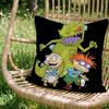 Trendy RRugratses Cushion Cover Versatile DoubleSided Pillow Case Fit for Sofa Bed Car  Daily Decor