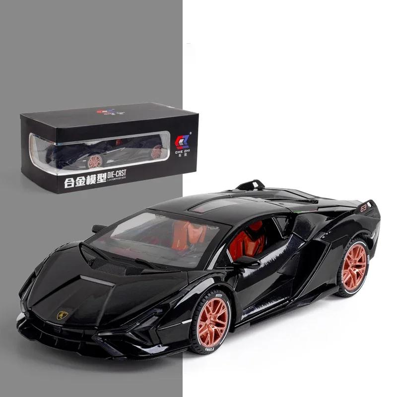 1:24 Lamborghini Sian FKP37 Auto Modell Spielzeug Legierung Diecast Rückzug Sammlung Supersportwagen Spielzeug Fahrzeug zur Dekoration Geschenke A244
