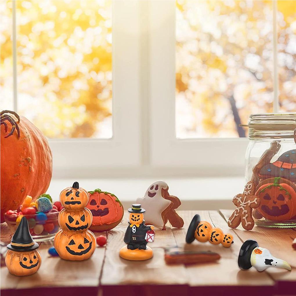 Halloween Decoration Set Festival Adornment Miniature Models Craft Mini Figurines Micro Landscape Ornament Garden Decorations