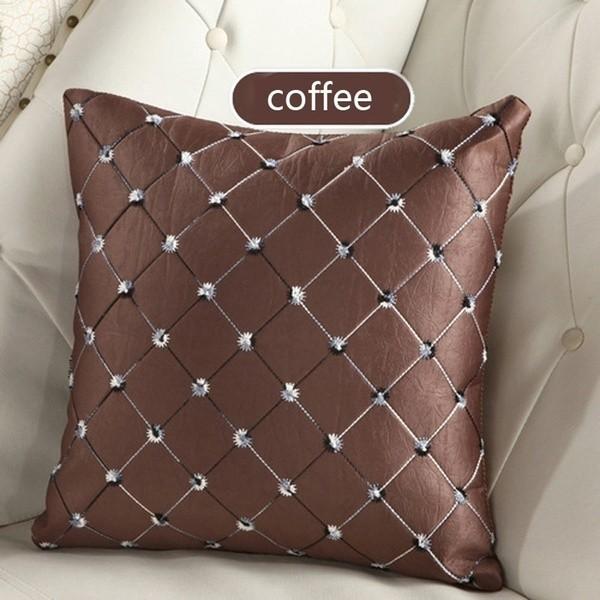 Stylish Multicolored Plaids Throw Pillow Case Square Cushion Cover For Sofa Decor