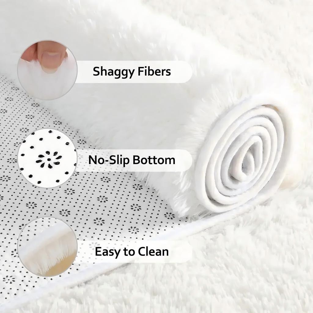 Silk And Wool Carpets Are Soft And Do Not Shed Easily. Pet Supplies Are Comfortable, With Long Plush Dog And Cat Bed Mats