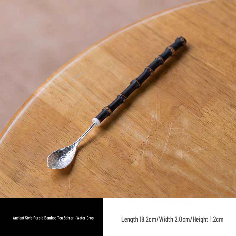 Purple Bamboo Long Handle Tea Scoop - Gongfu Set Accessory Default Item